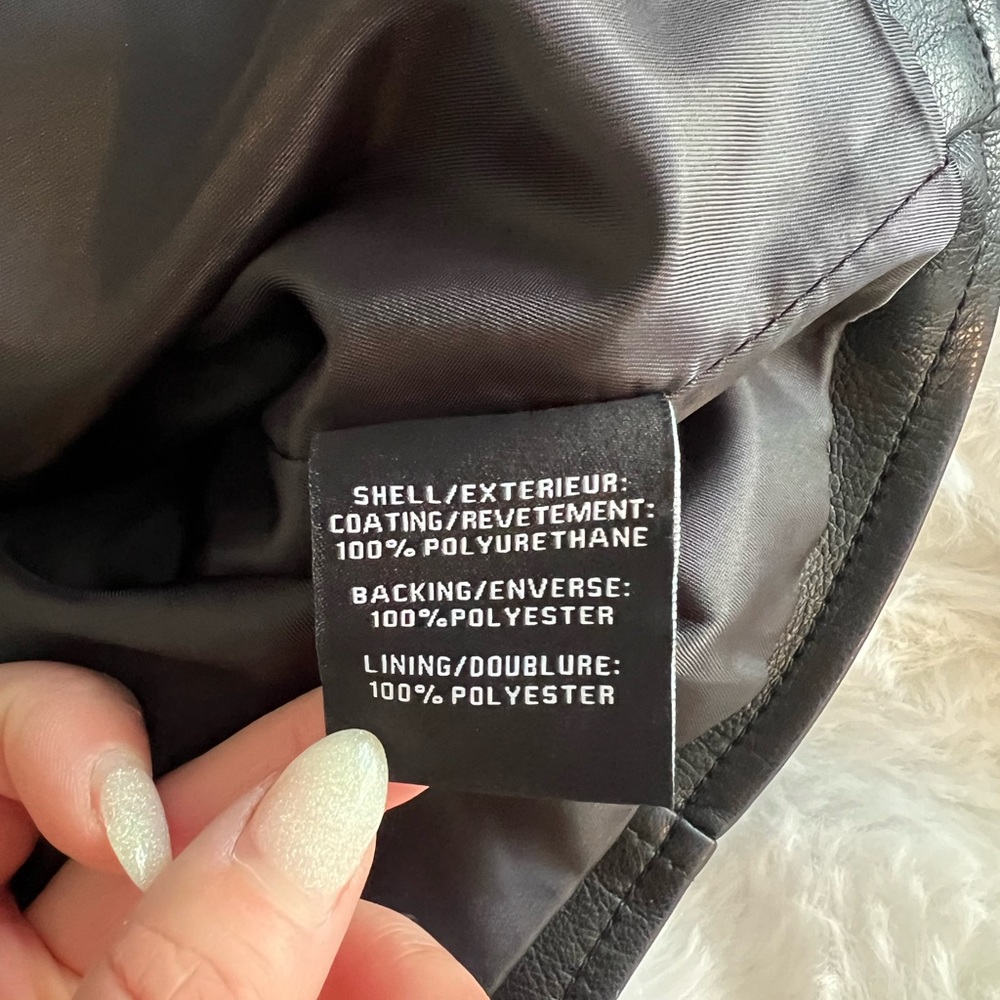 7 for all mankind vegan leather jacket - Picture 6 of 8